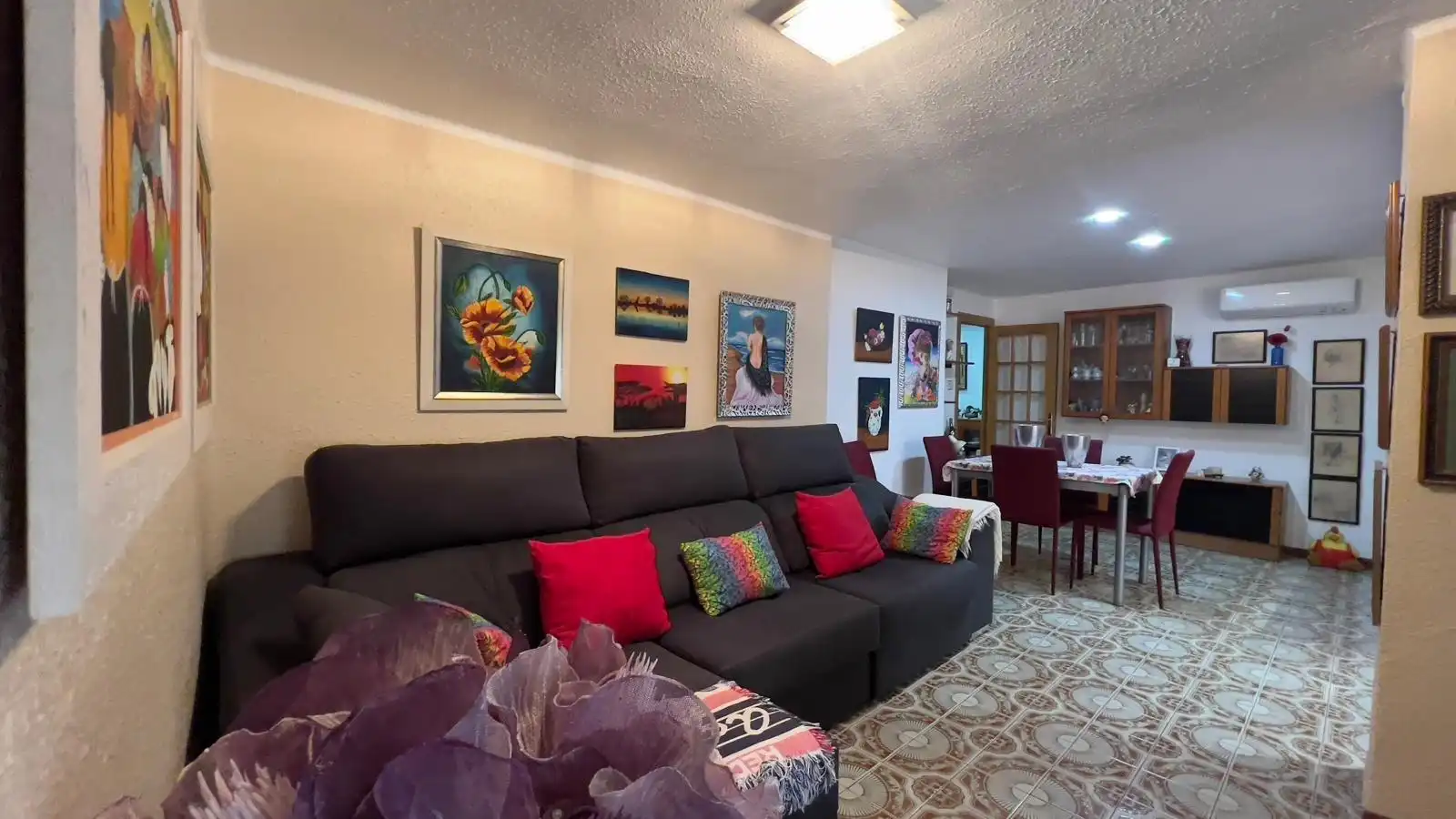 Sala de estar de Casa o chalet en venta en Aldaia con Aire acondicionado, Jardín privado y Terraza