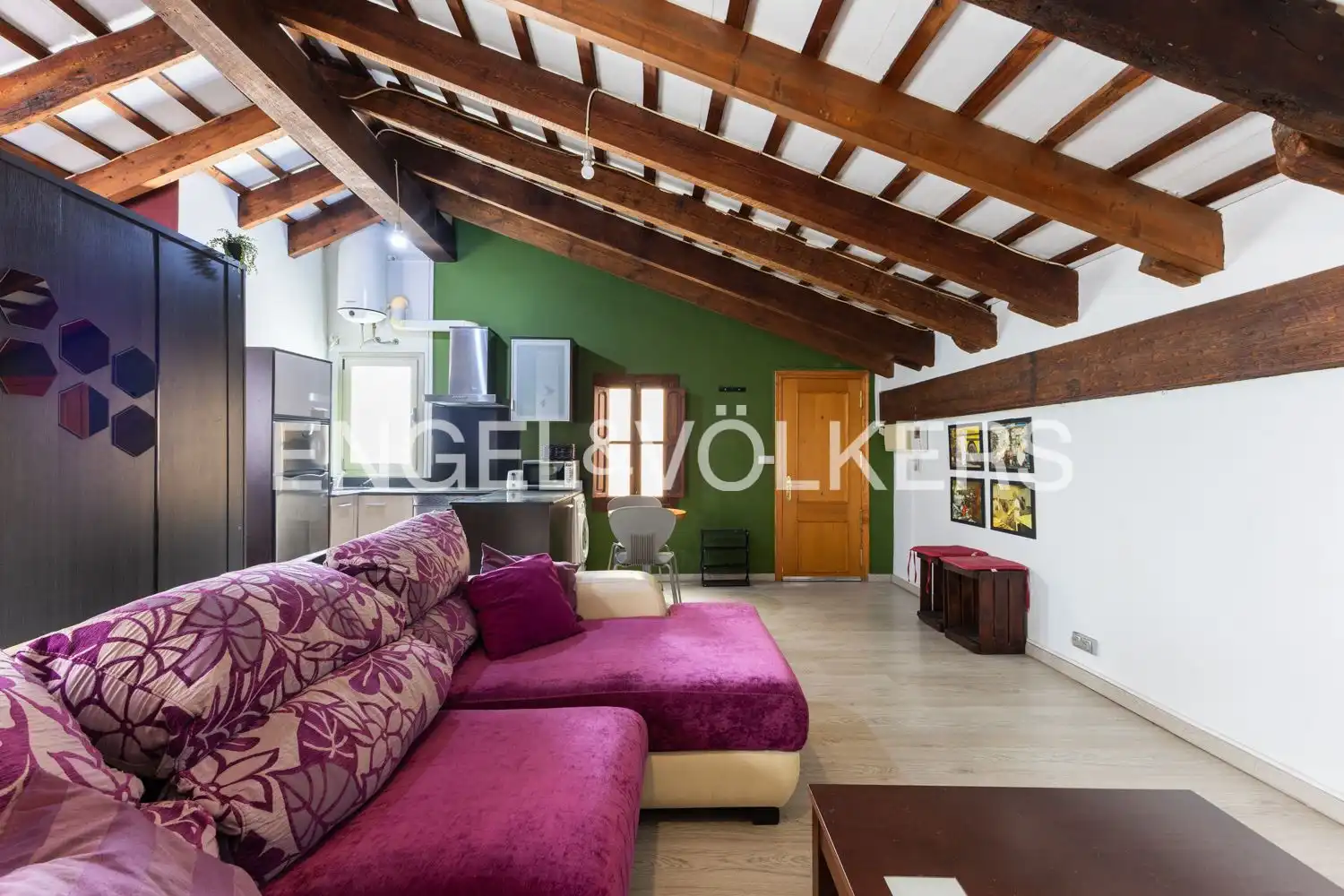 Wohnzimmer von Wohnung zur Miete in Valencia mit Klimaanlage, Heizung und Abstellraum