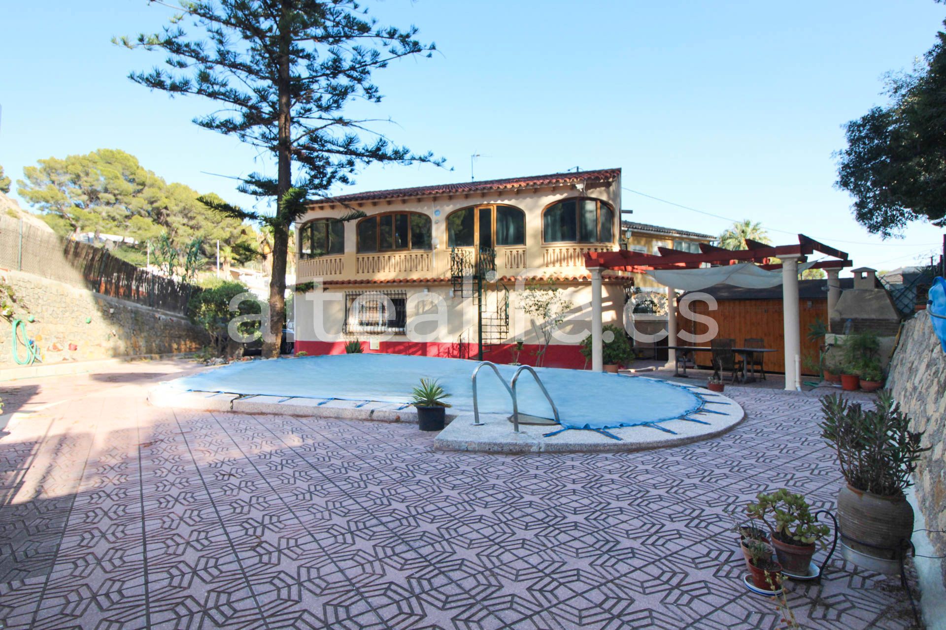 Swimming pool of Single-family semi-detached for sale in Altea  with Air Conditioner, Terrace and Swimming Pool