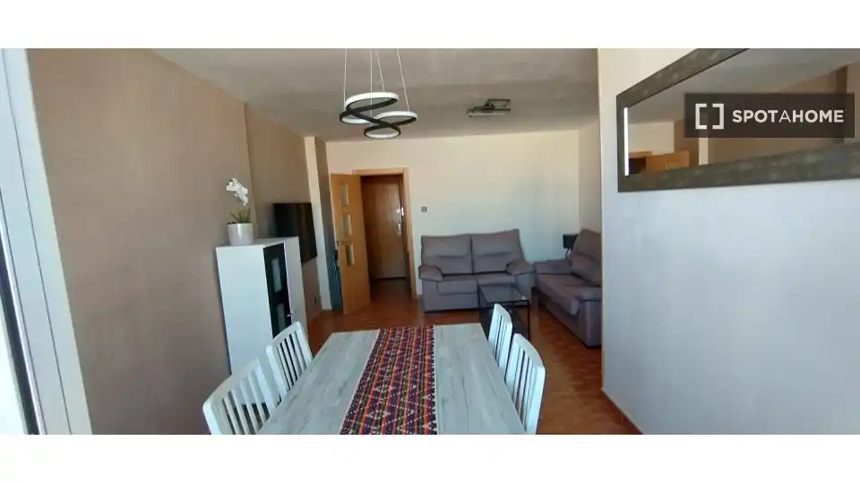 Living room of Flat for rent in Valencia  with Air Conditioner, Heating and Furnished