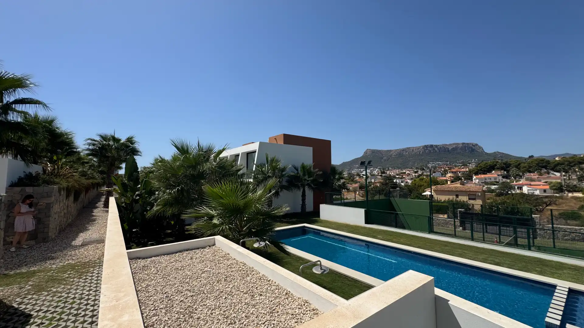 Piscina de Casa adosada de alquiler en Calpe / Calp con Aire acondicionado, Jardín privado y Terraza