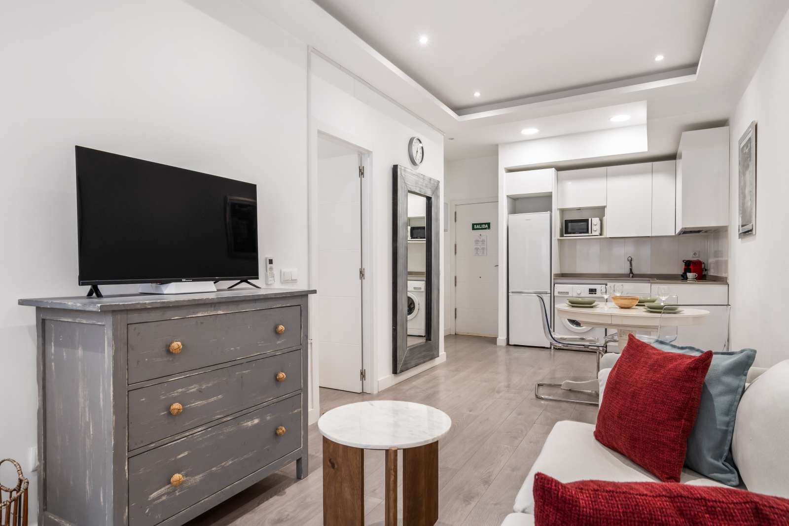 Wohnzimmer von Wohnung zur untervermieten in  Madrid Capital mit Klimaanlage, Terrasse und Möbliert