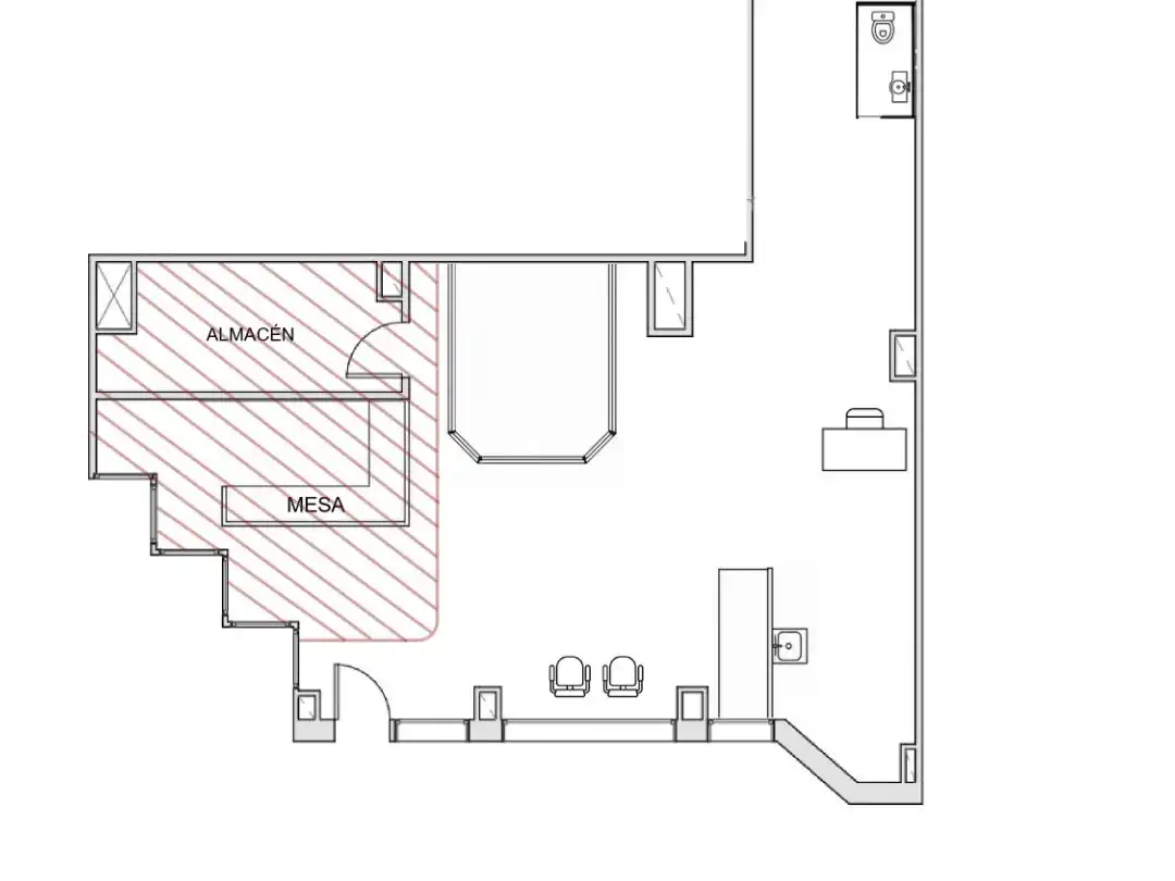 Büro zur Miete in Barcelona mit Klimaanlage, Heizung und Möbliert