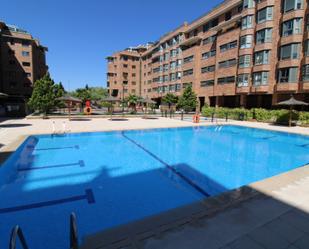 Swimming pool of Flat to rent in  Madrid Capital  with Air Conditioner, Heating and Parquet flooring