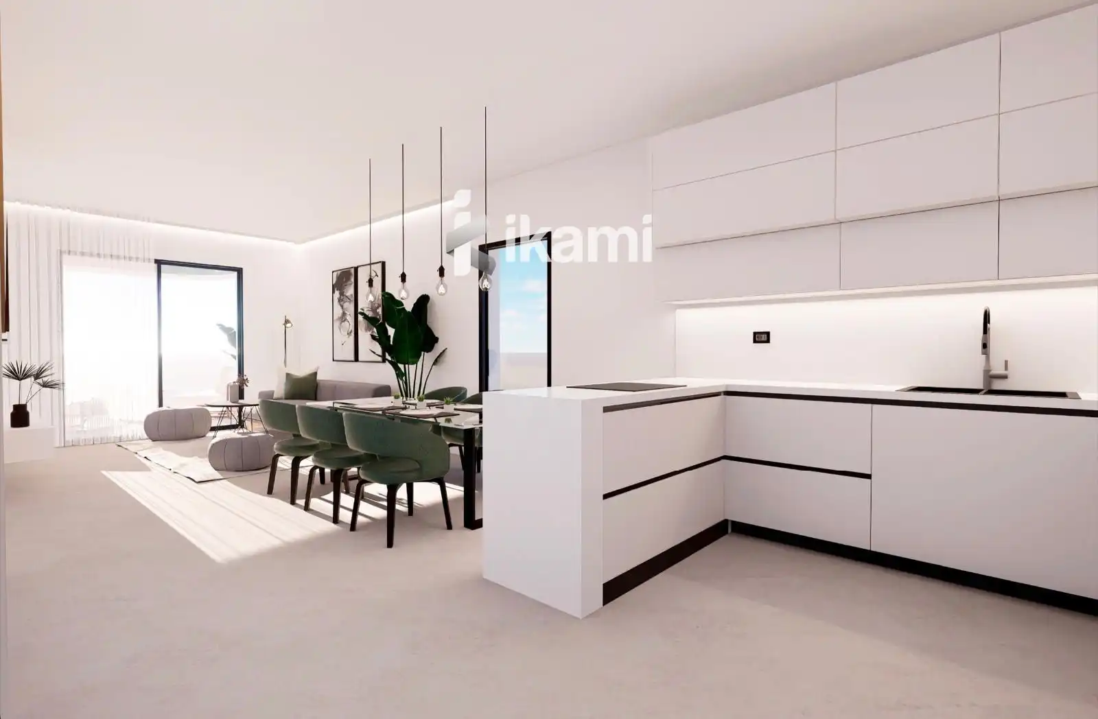 Küche von Wohnung zum Verkauf in Finestrat mit Klimaanlage, Terrasse und Schwimmbad