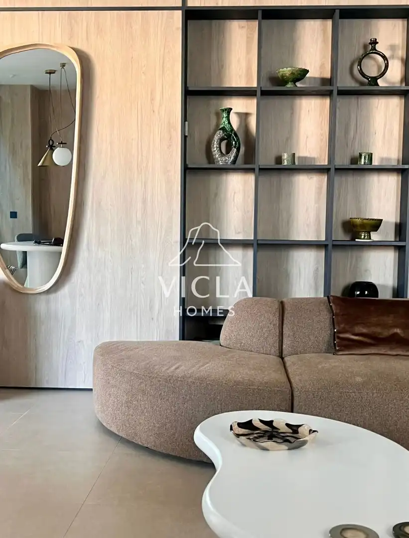Wohnzimmer von Wohnung zur Miete in Santa Eulària des Riu mit Klimaanlage, Heizung und Terrasse