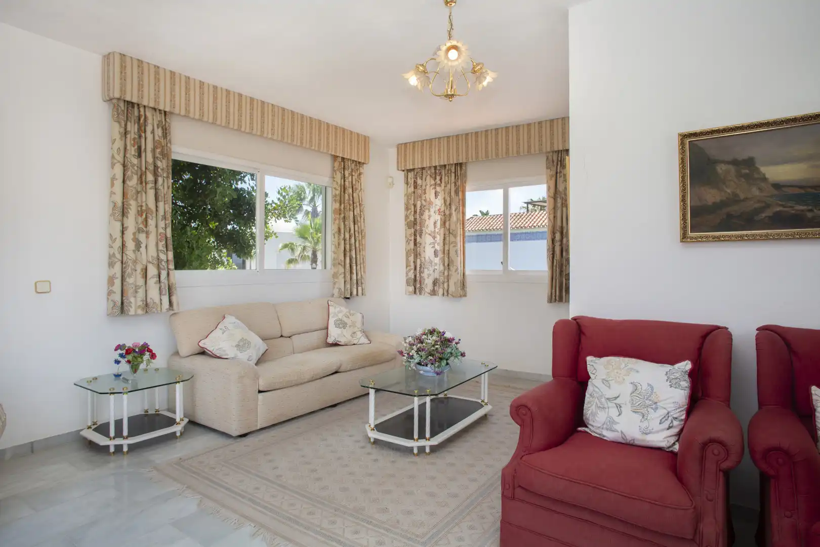Living room of Houses for sale in Marbella  with Private garden, Terrace and Furnished