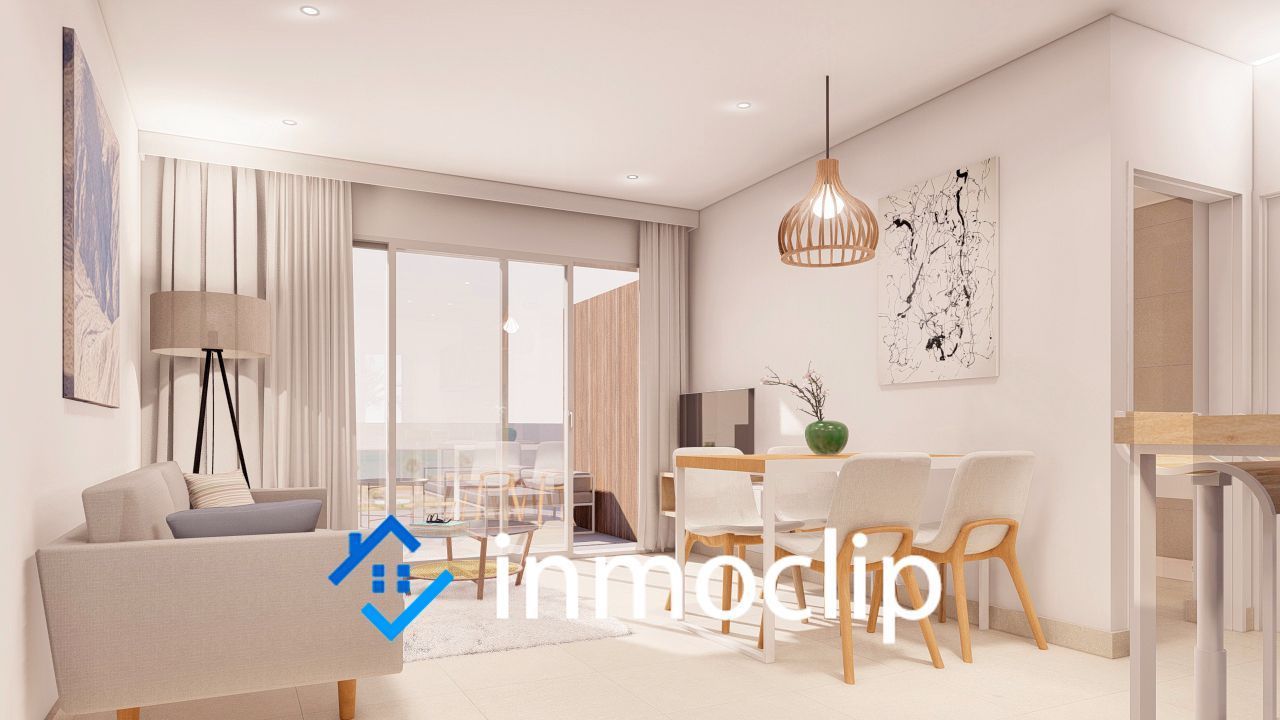 Sala d'estar de Apartament en venda en Pilar de la Horadada amb Aire condicionat, Calefacció i Jardí privat