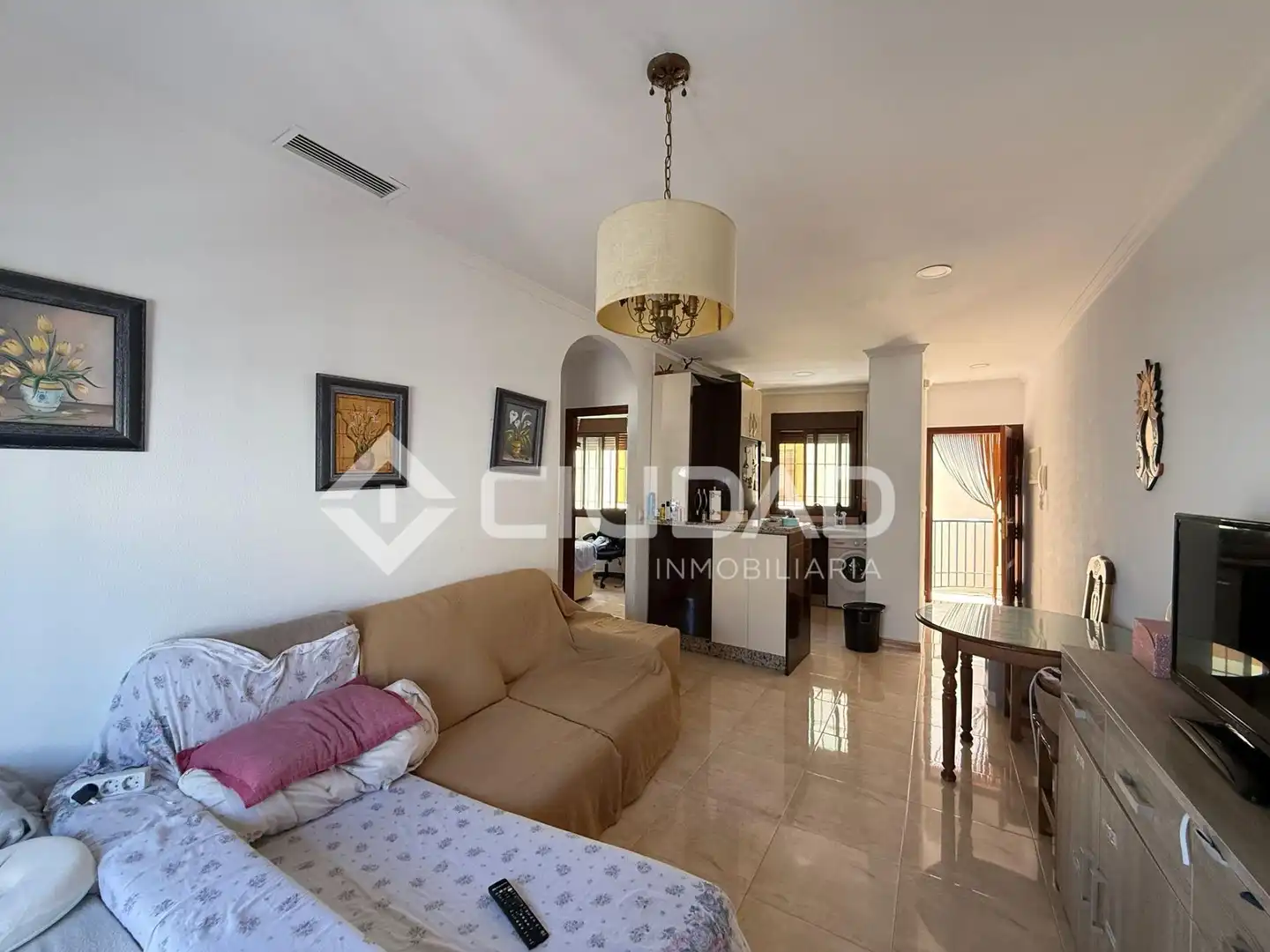 Living room of Flat for sale in Chipiona  with Terrace and Furnished