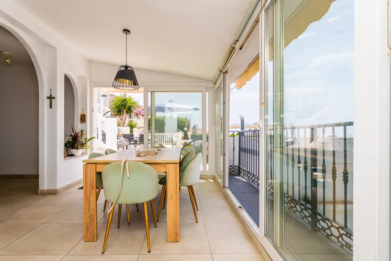 Dining room of Houses for sale in Mijas  with Air Conditioner, Private garden and Terrace