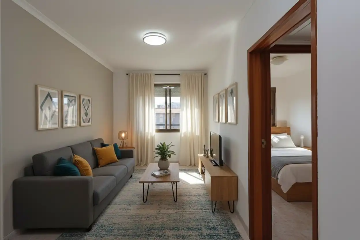 Sala de estar de Piso en venta en L'Hospitalet de Llobregat