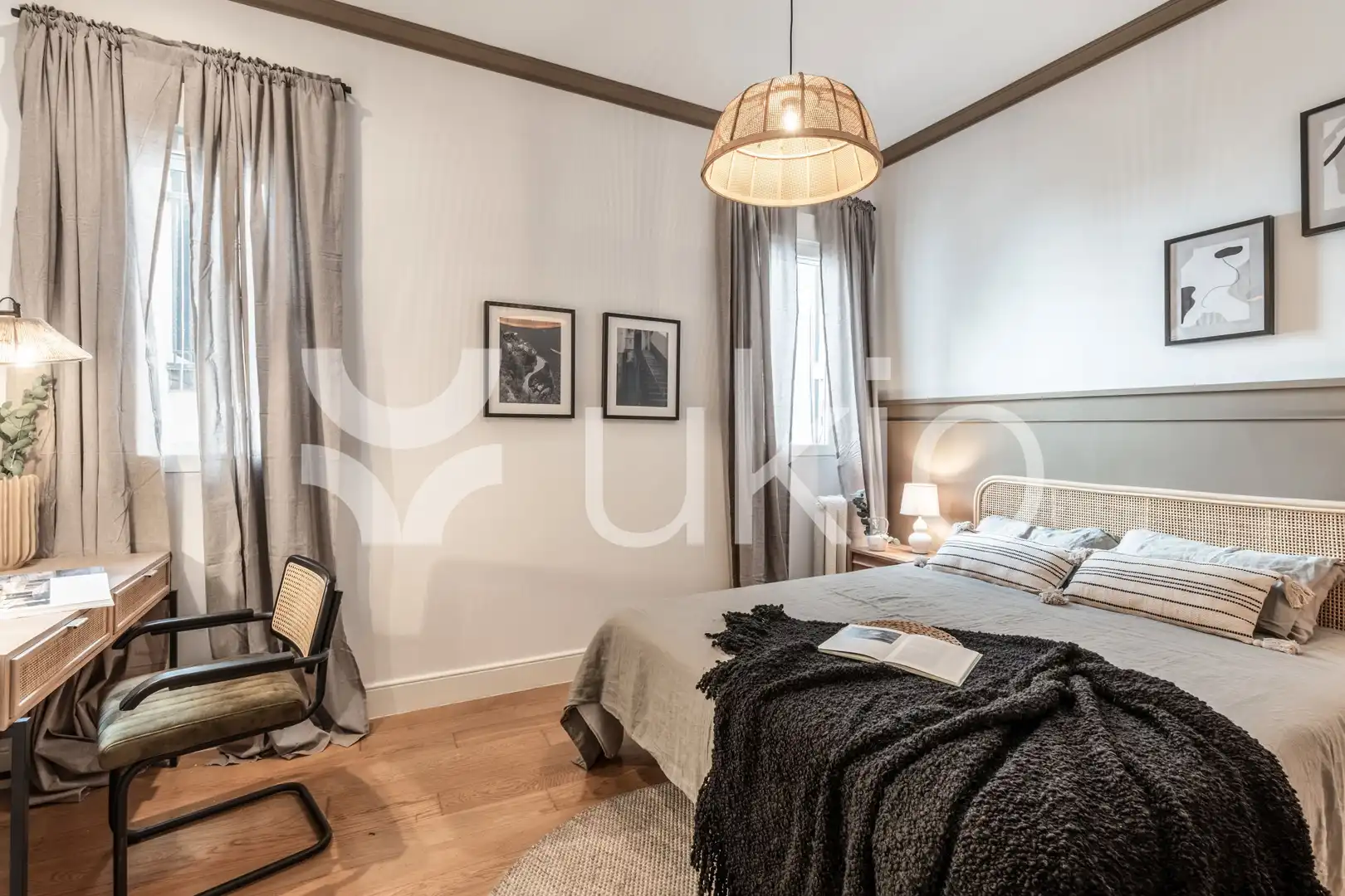 Bedroom of Flat for rent in Madrid  with Air Conditioner, Heating and Terrace
