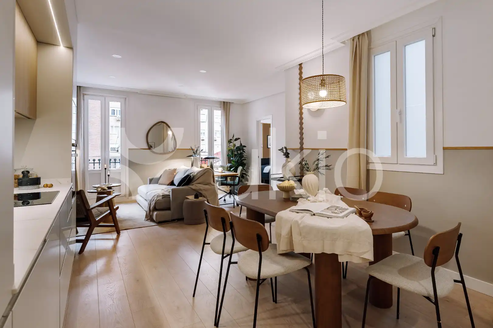 Sala de estar de Apartamento de alquiler en Madrid con Aire acondicionado, Calefacción y Amueblado