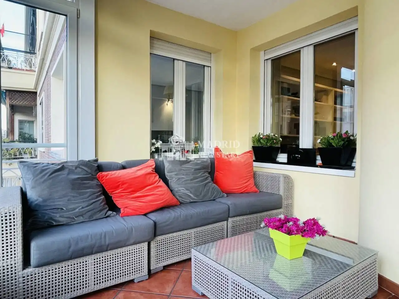 Terrasse von Wohnung zur Miete in Madrid mit Klimaanlage, Heizung und Parkett
