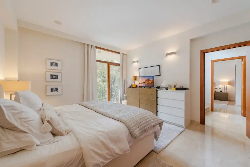 Schlafzimmer von Haus oder Chalet zur Miete in  Palma de Mallorca mit Klimaanlage, Privatgarten und Terrasse