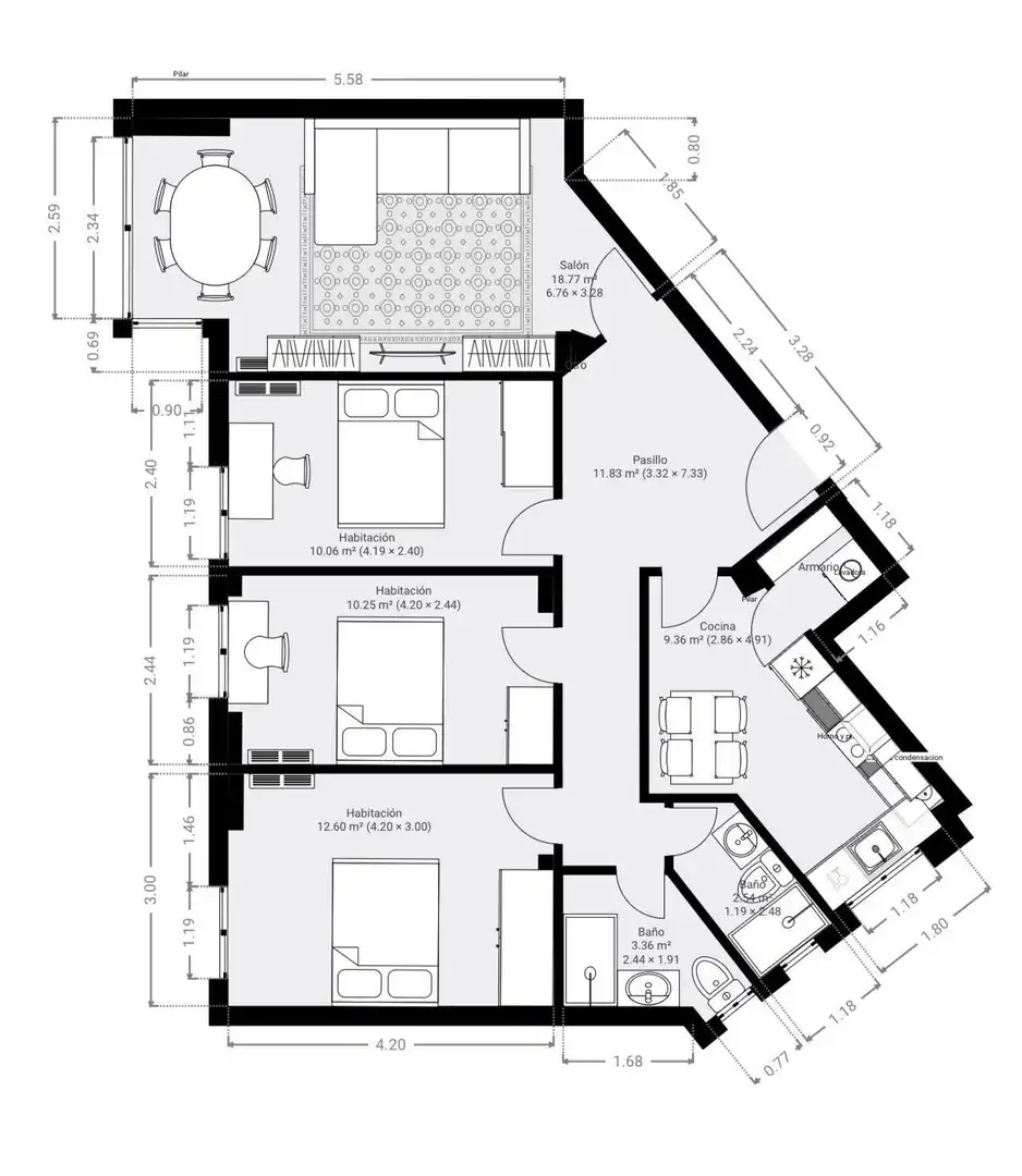 Piso en venta en Madrid con Aire acondicionado, Calefacción y Balcón