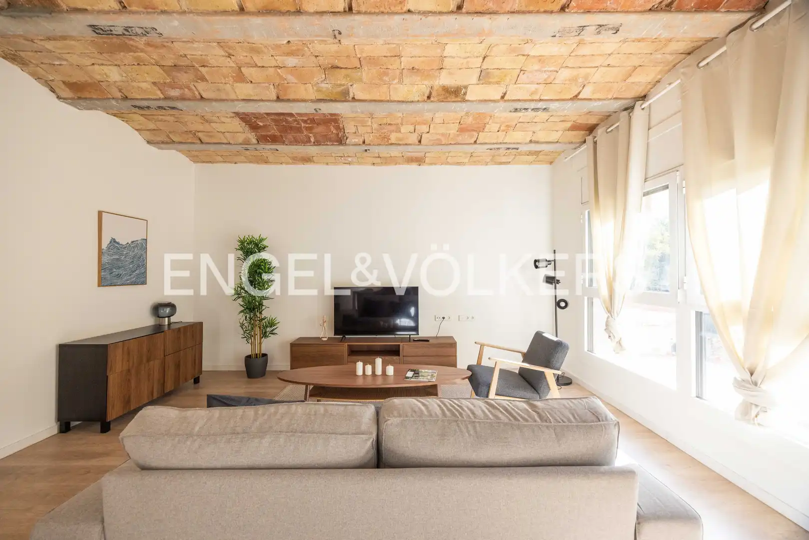 Living room of Flat for sale in Barcelona  with Air Conditioner, Heating and Private garden