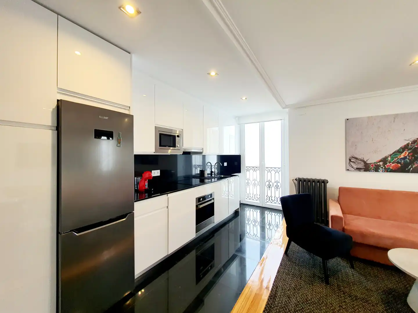 Kitchen of Attic for rent in Madrid  with Air Conditioner, Heating and Private garden