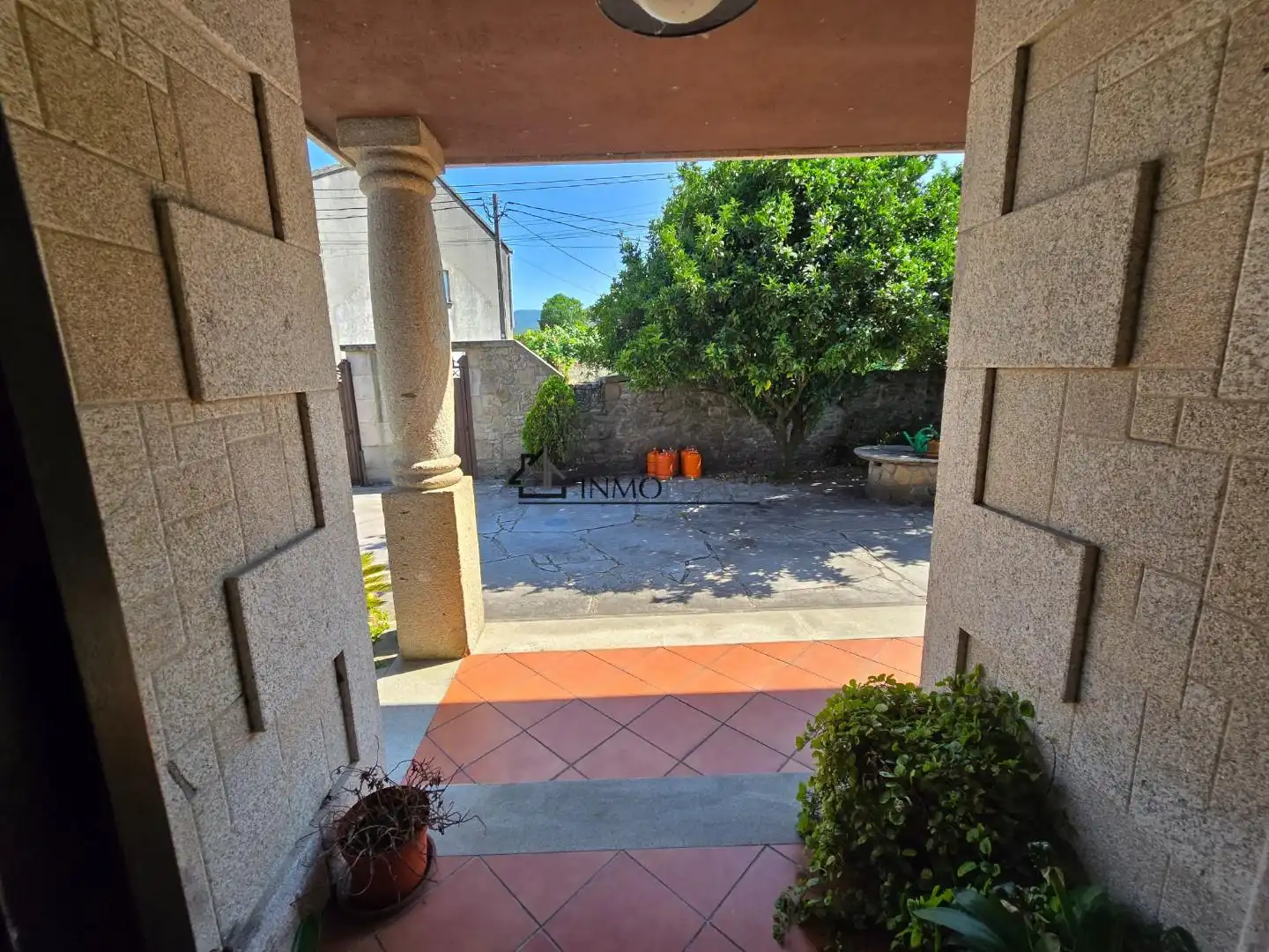 Vista exterior de Casa o xalet en venda en Valga amb Calefacció, Jardí privat i Terrassa