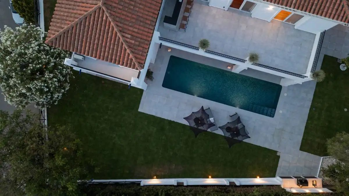 Terraza de Casa o chalet de alquiler en Estepona con Aire acondicionado, Jardín privado y Terraza