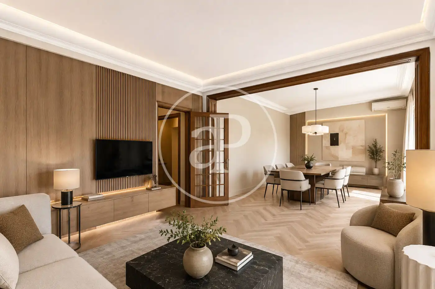 Sala d'estar de Pis en venda en Barcelona amb Aire condicionat, Calefacció i Terrassa