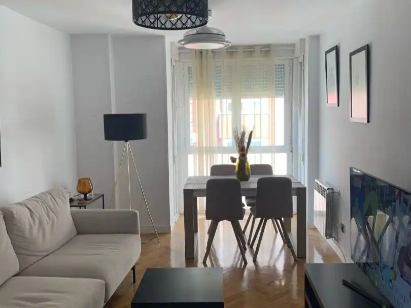 Living room of Flat for sale in  Madrid Capital  with Balcony