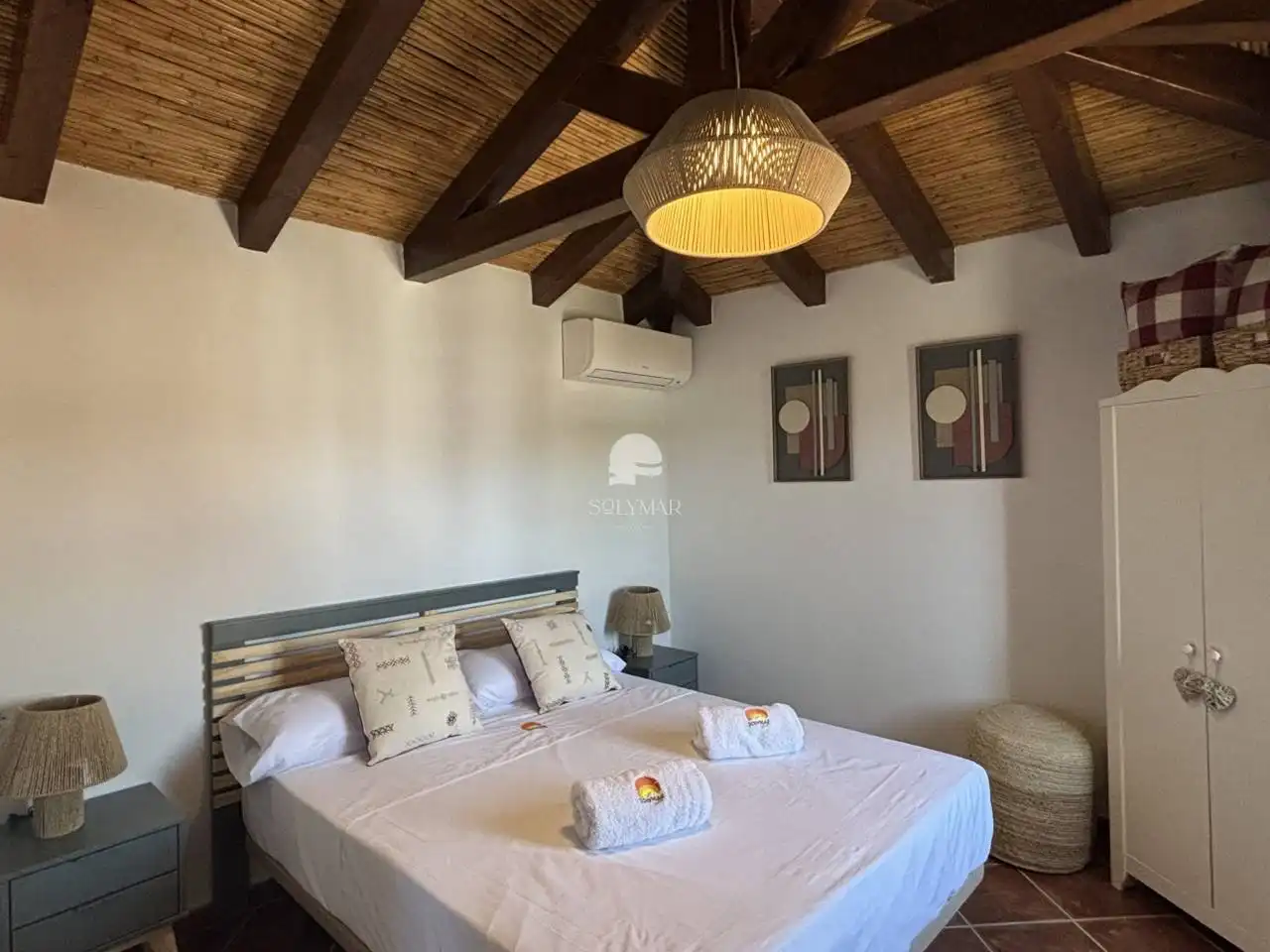 Schlafzimmer von Country house zur Miete in Vélez-Málaga mit Klimaanlage und Möbliert