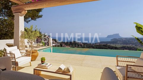 Villa de estilo ibizenco con vistas al mar en venta en Moraira, imatge 2