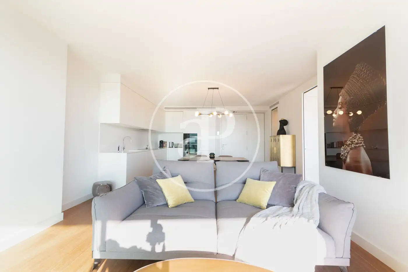 Sala de estar de Piso de alquiler en Barcelona con Aire acondicionado, Calefacción y Terraza