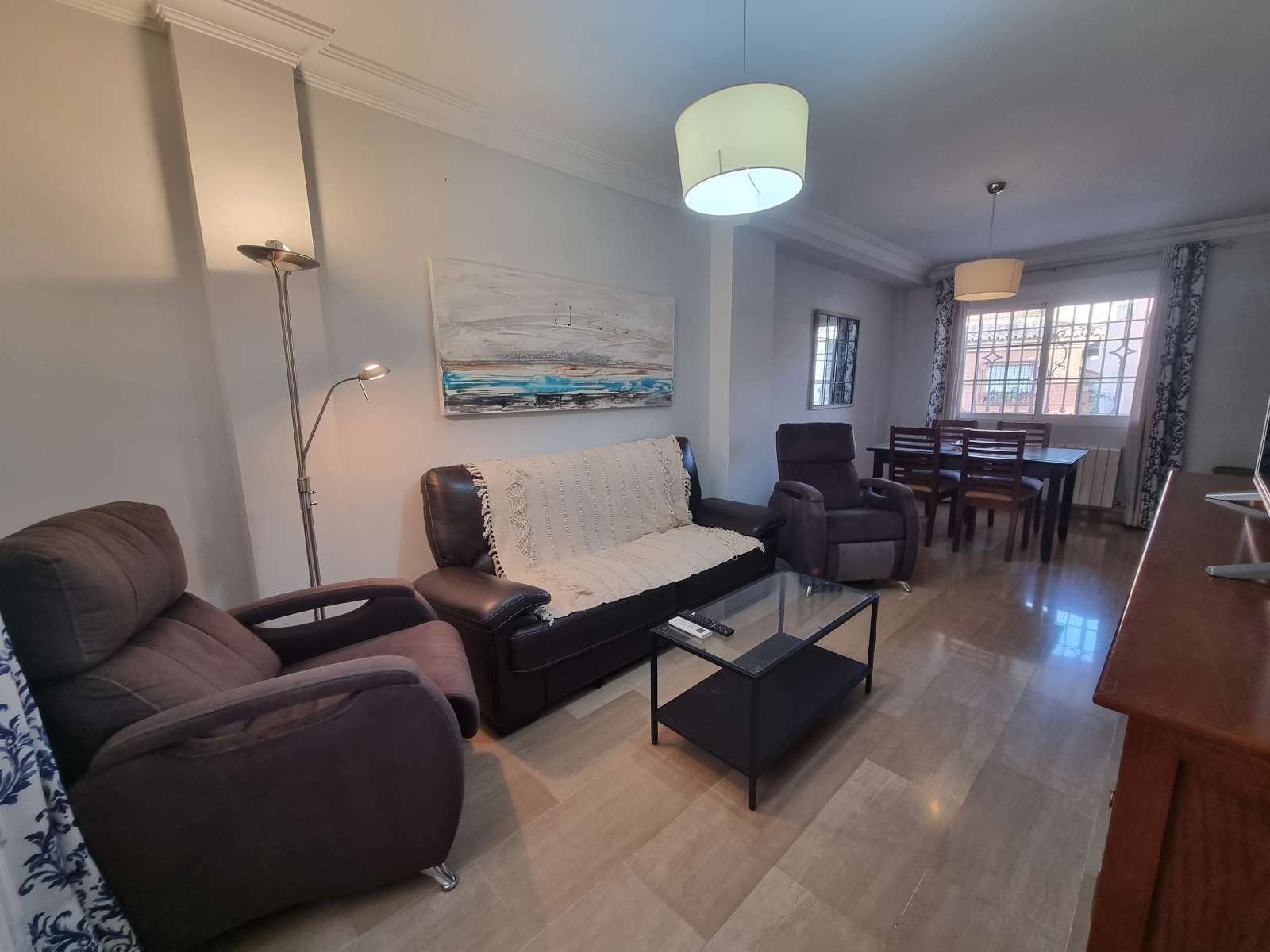 Sala d'estar de Apartament per a compartir en Armilla amb Aire condicionat, Terrassa i Moblat