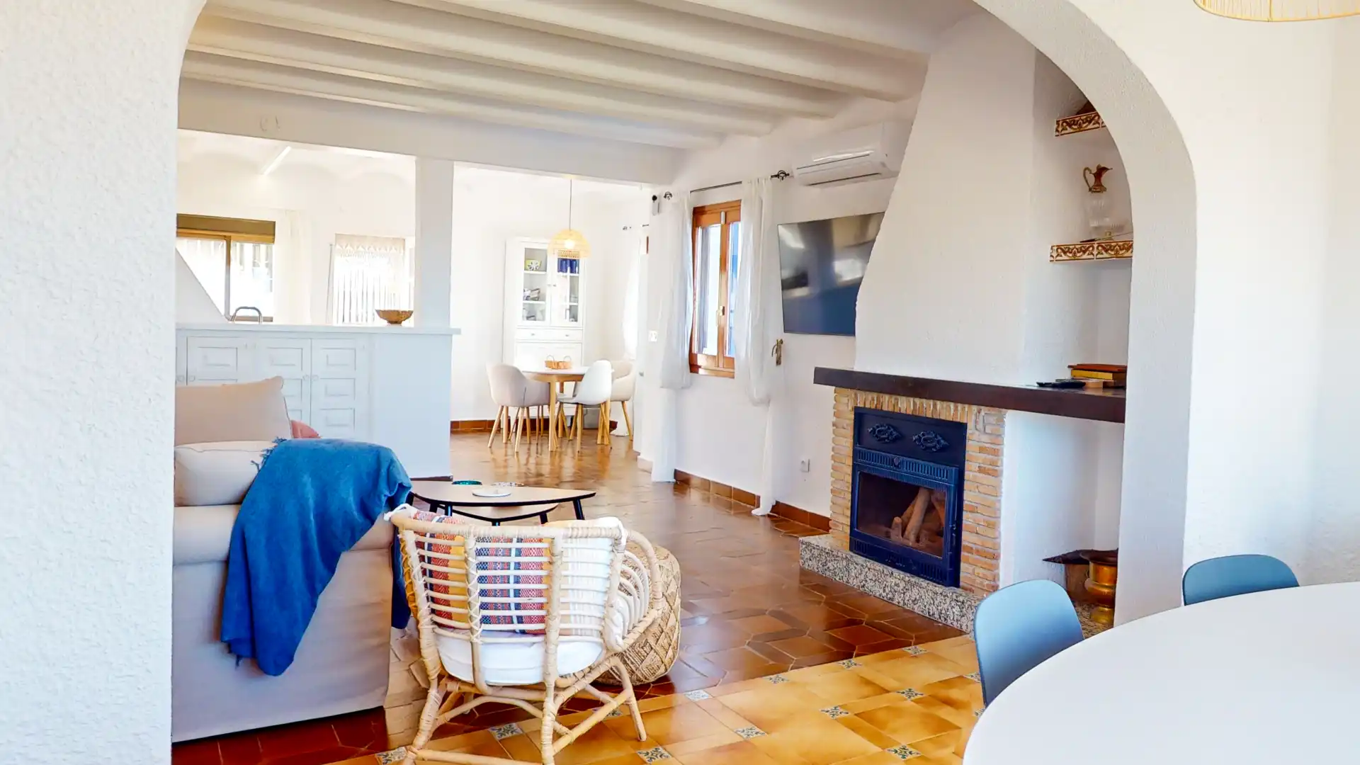 Sala de estar de Casa o chalet de alquiler en Dénia con Aire acondicionado, Calefacción y Terraza