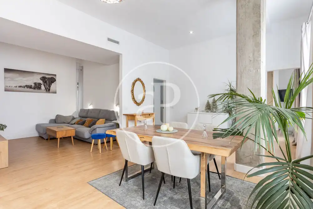 Wohnzimmer von Wohnung zur Miete in Valencia mit Klimaanlage, Terrasse und Möbliert