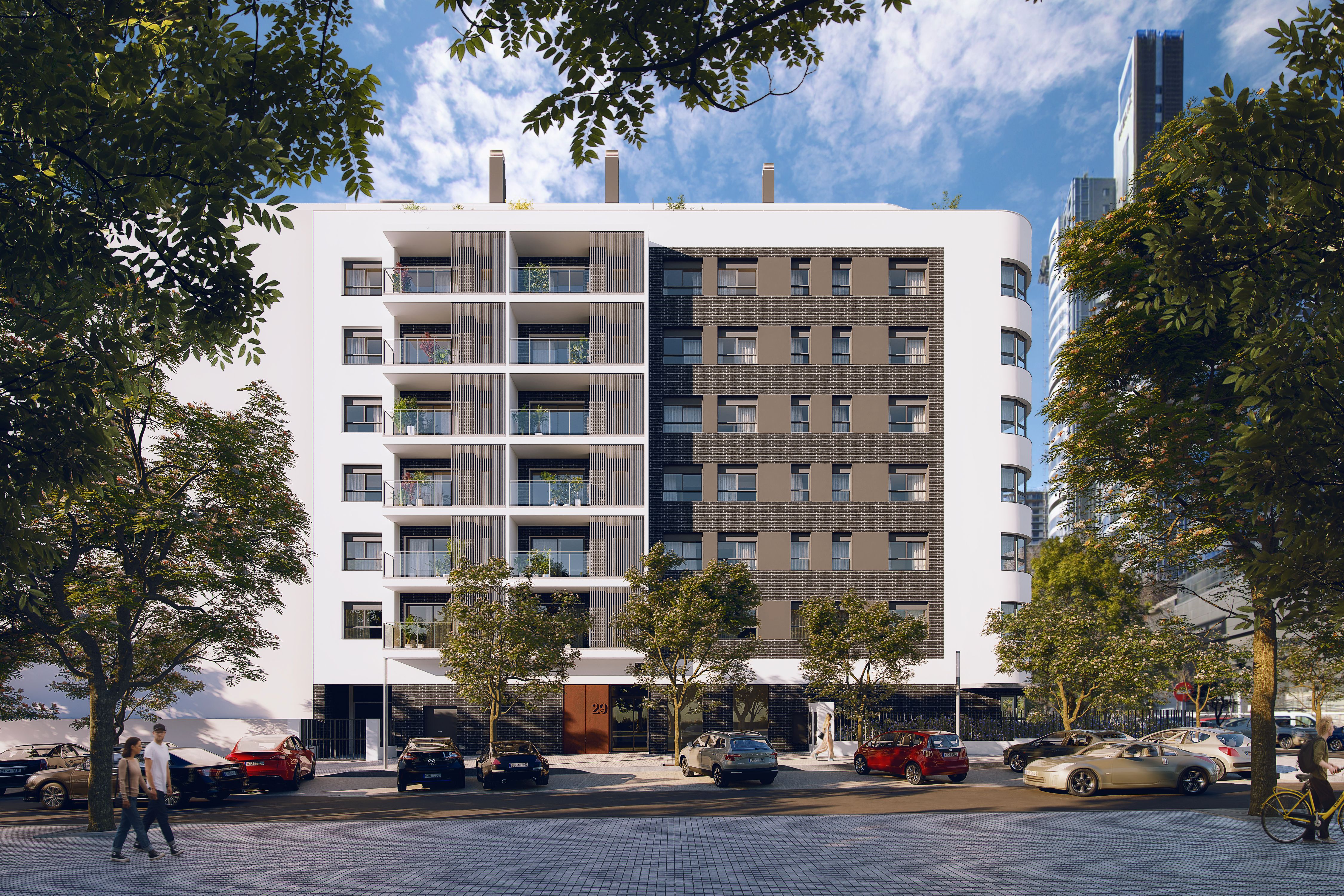 Exterior view of Flat for sale in  Valencia Capital  with Air Conditioner, Private garden and Terrace