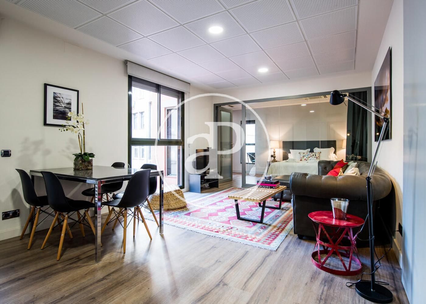 Living room of Flat to rent in  Barcelona Capital  with Air Conditioner, Heating and Furnished