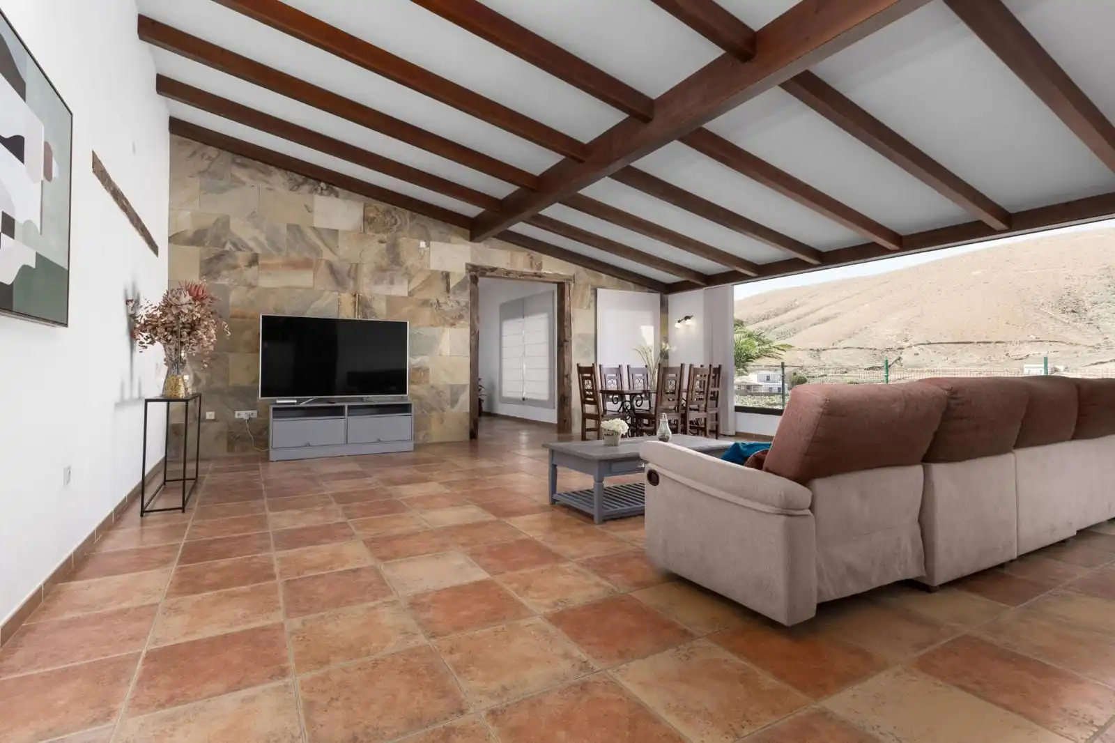 Sala de estar de Casa o chalet en venta en Pájara con Aire acondicionado, Jardín privado y Piscina