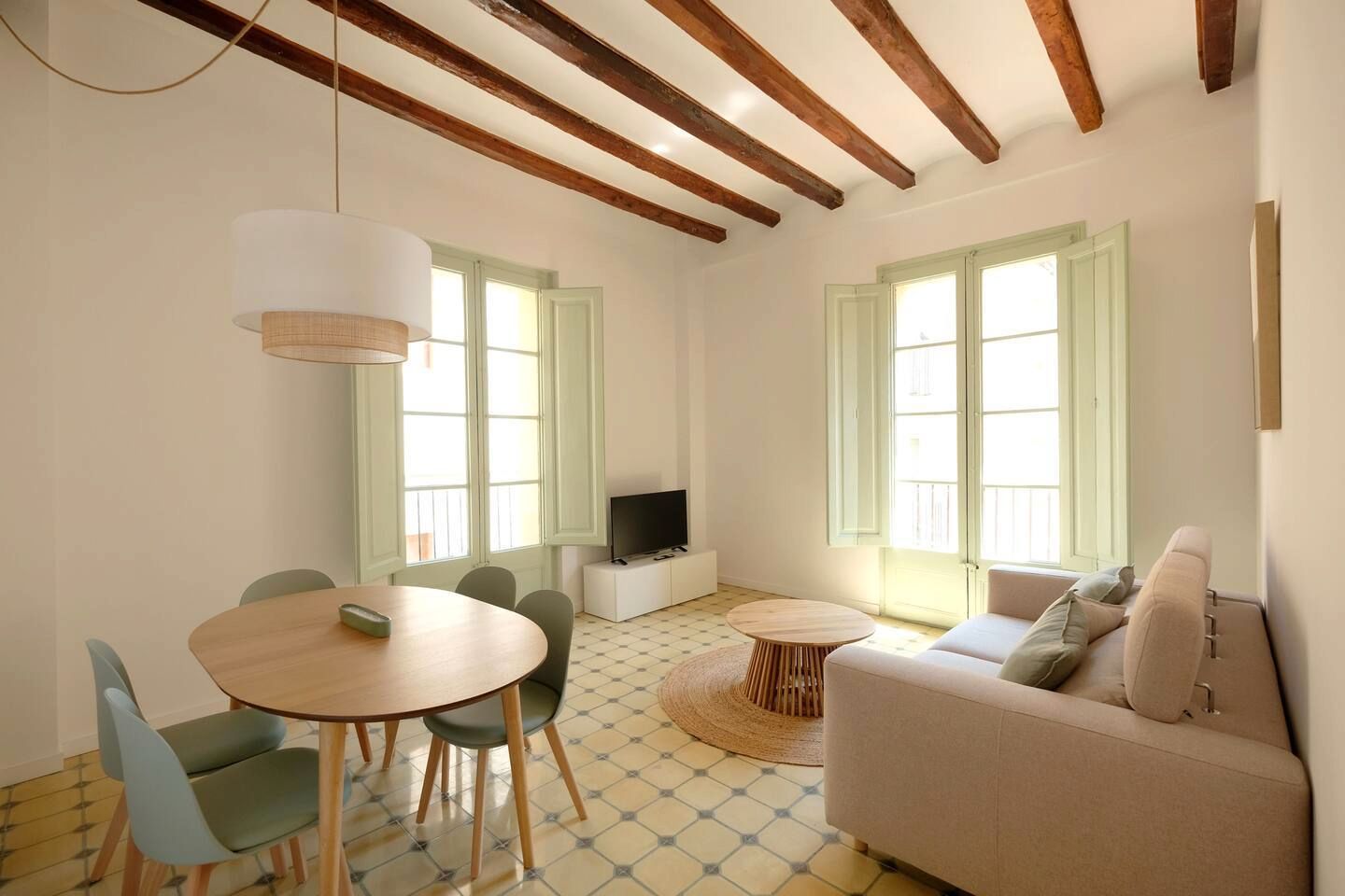 Living room of Flat to rent in  Tarragona Capital  with Air Conditioner, Furnished and TV