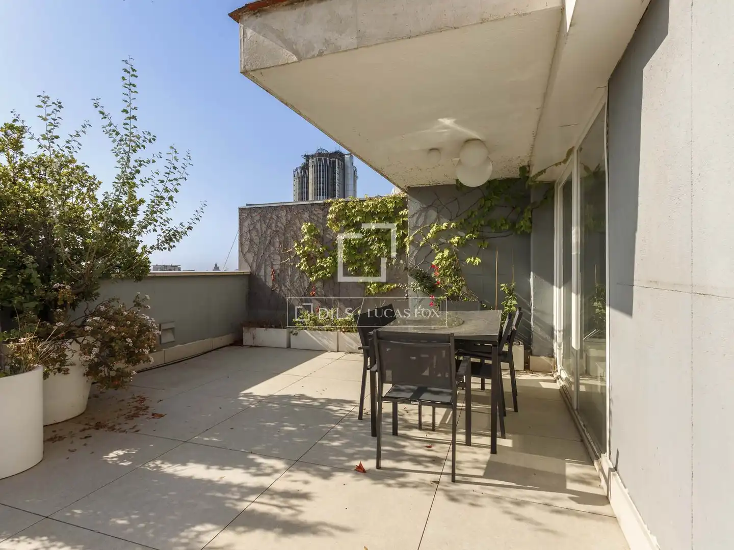 Terrasse von Dachboden zur Miete in Madrid mit Klimaanlage, Heizung und Parkett