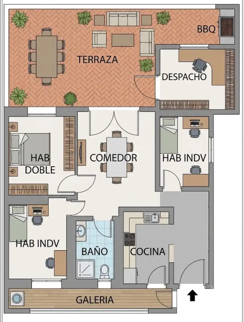 Wohnung zum Verkauf in Gavà mit Klimaanlage, Heizung und Privatgarten