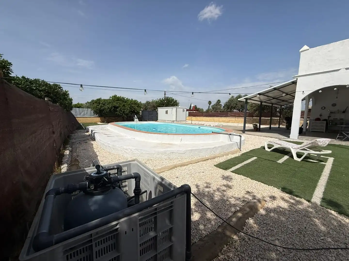 Piscina de Casa o xalet en venda en Utrera amb Jardí privat, Terrassa i Piscina