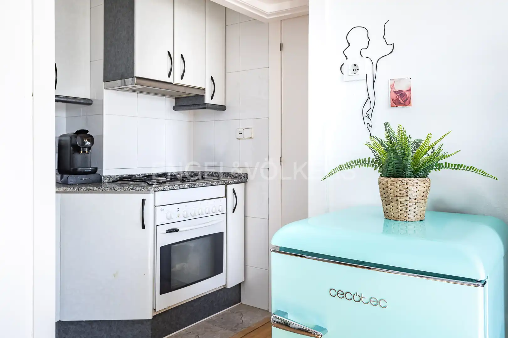 Küche von Wohnung zur Miete in Barcelona mit Heizung, Parkett und Möbliert