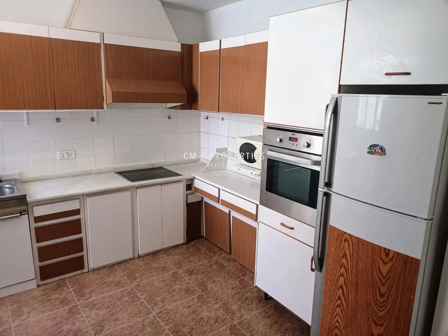 Kitchen of Flat for rent in Valencia  with Air Conditioner, Heating and Terrace