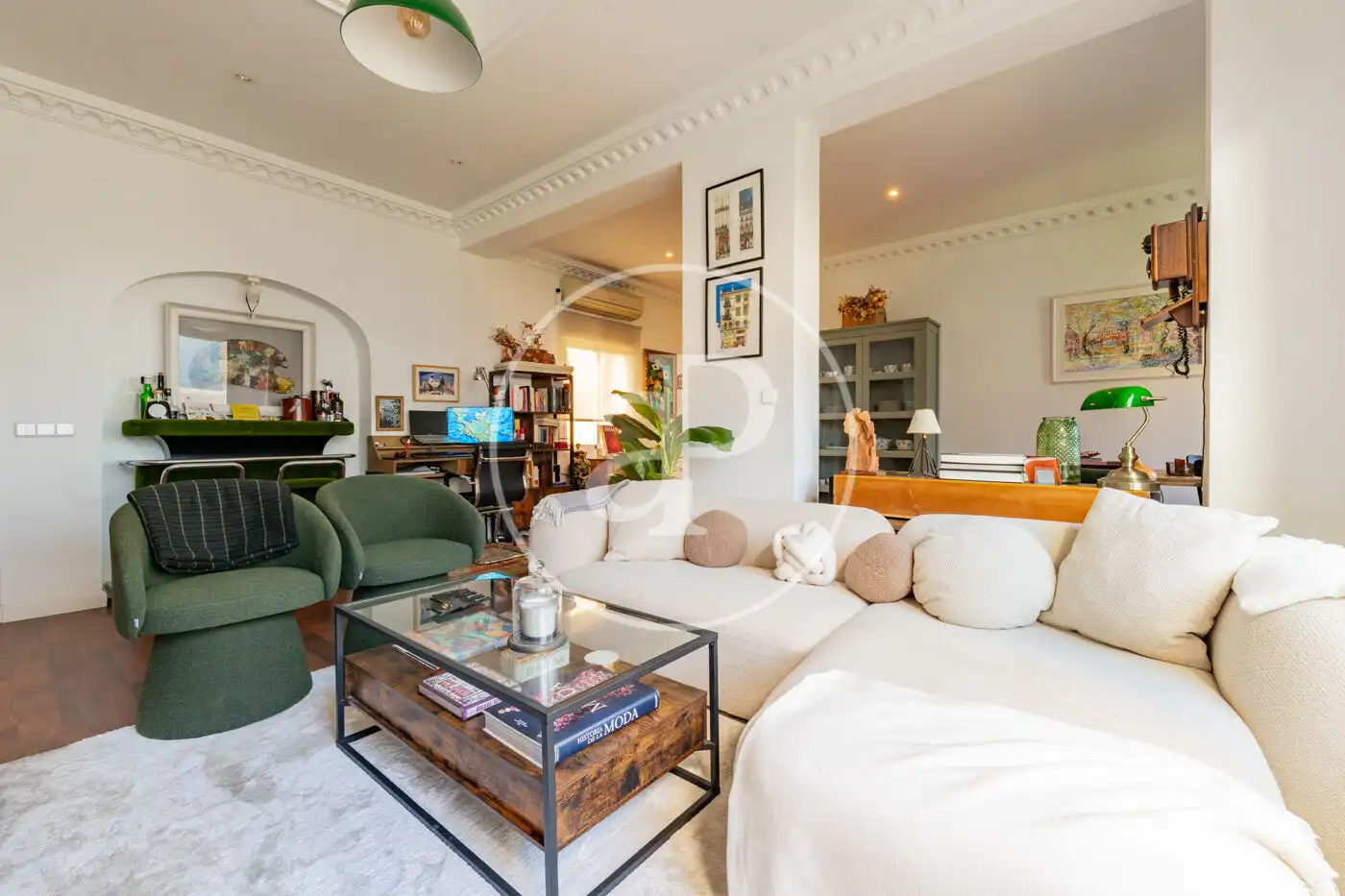 Wohnzimmer von Wohnung zur Miete in Madrid mit Klimaanlage, Heizung und Terrasse