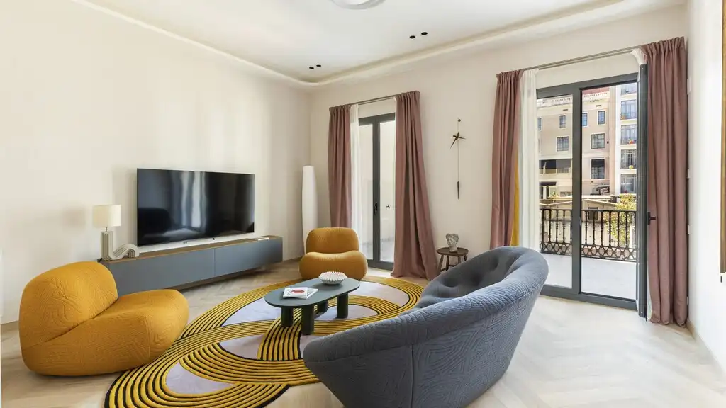 Wohnzimmer von Wohnungen zum Verkauf in Barcelona mit Klimaanlage, Heizung und Terrasse