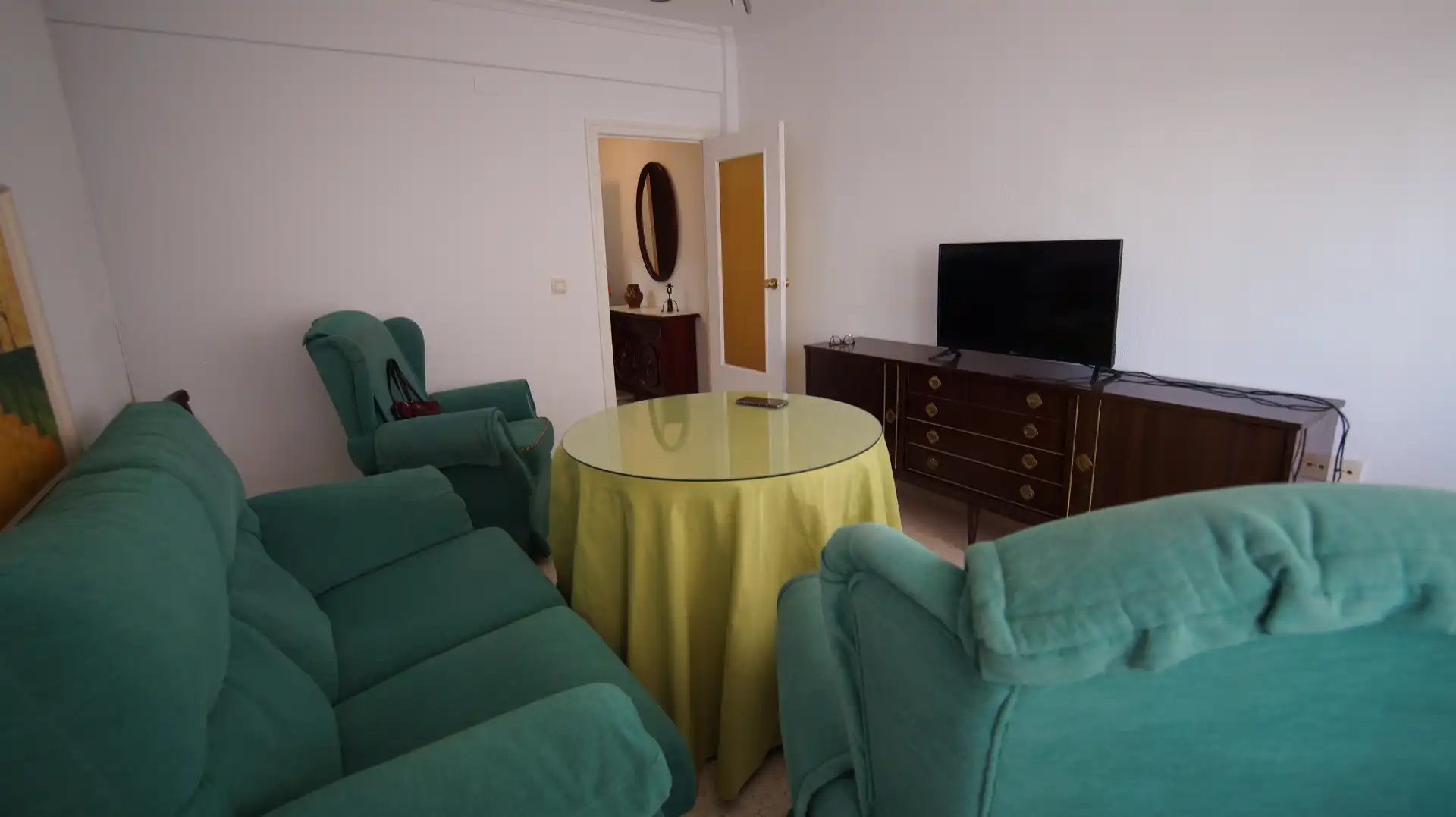 Sala de estar de Piso de alquiler en Badajoz con Amueblado, Horno y Lavadora
