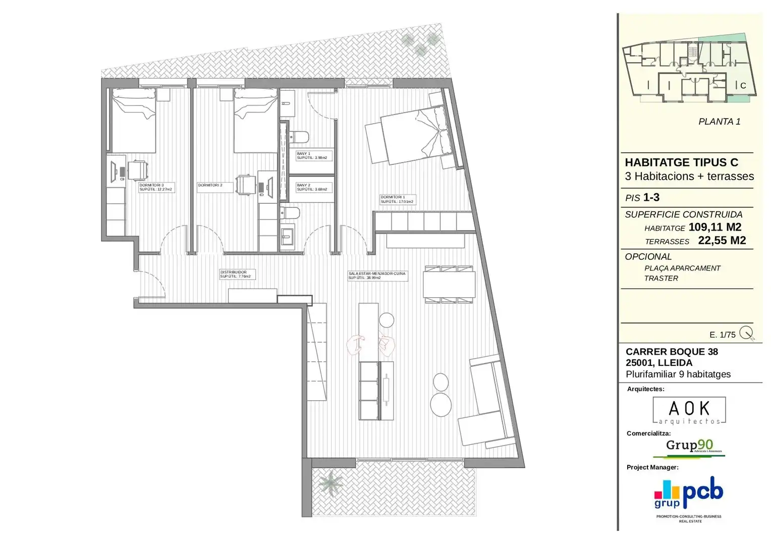 Flat with terrace for sale in Calle BOQUE, imagen 9