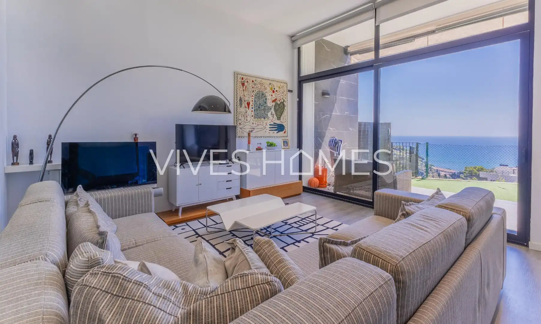 Living room of Houses for sale in Caldes d'Estrac  with Air Conditioner, Heating and Private garden