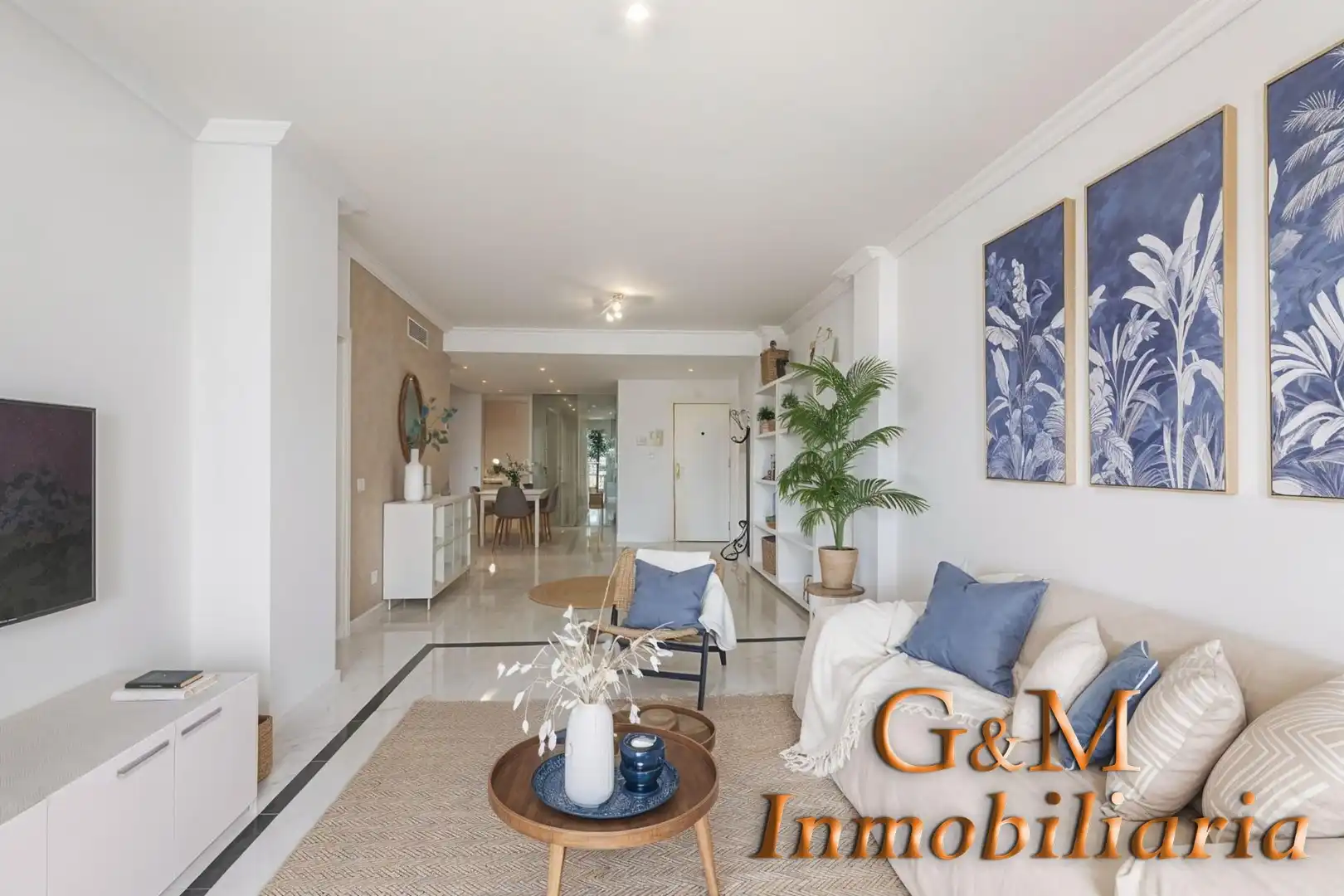 Sala de estar de Piso en venta en Benalmádena con Aire acondicionado, Terraza y Trastero