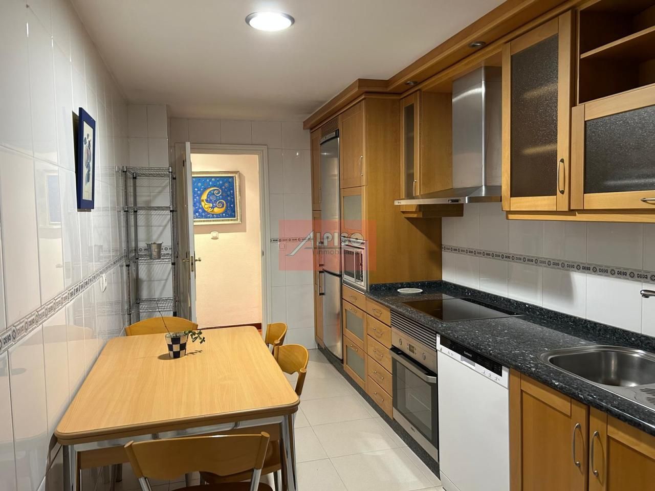Kitchen of Flat to rent in Ourense Capital   with Heating, Parquet flooring and Furnished