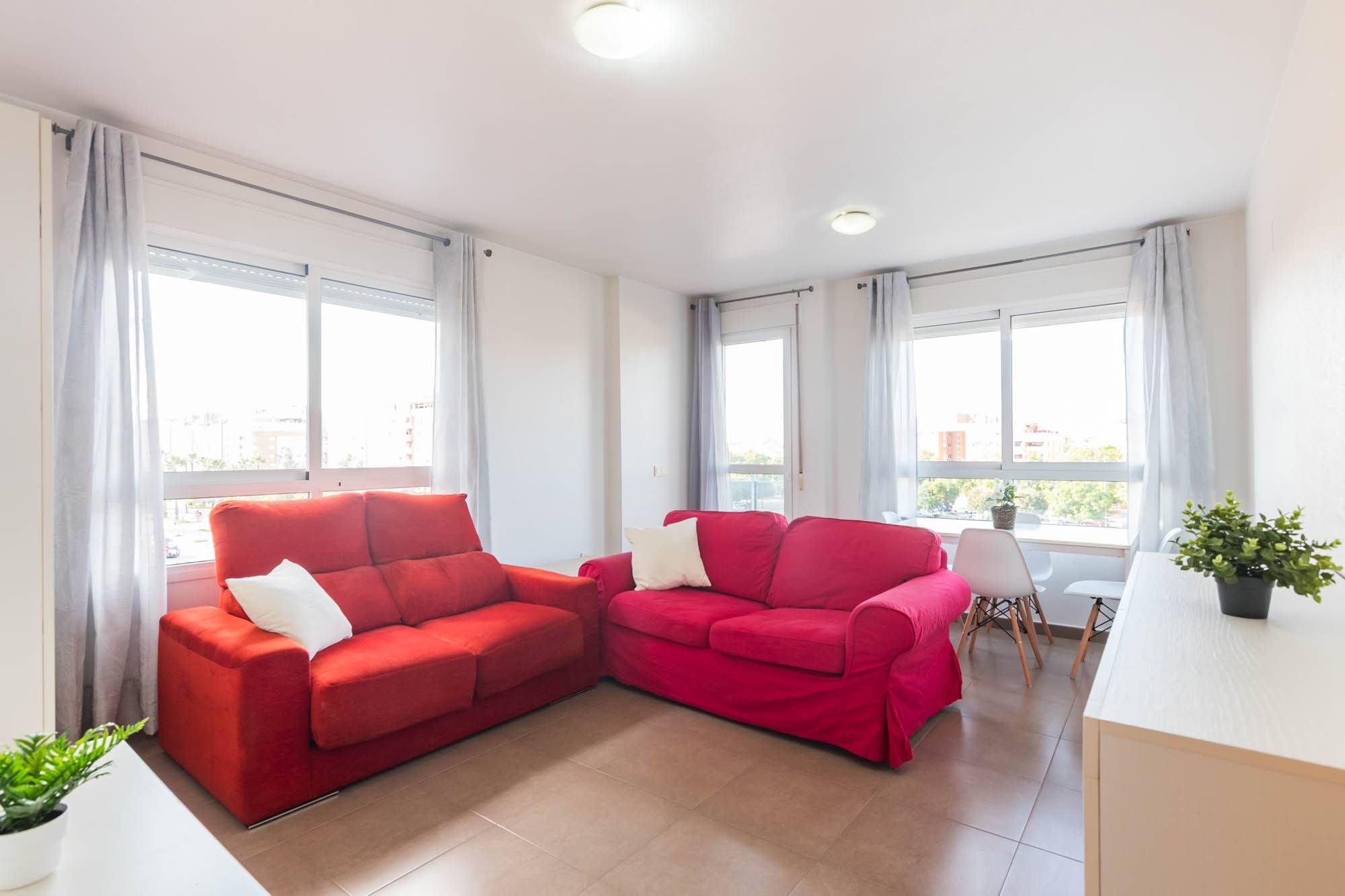 Living room of Flat to rent in  Murcia Capital  with Air Conditioner, Heating and Storage room