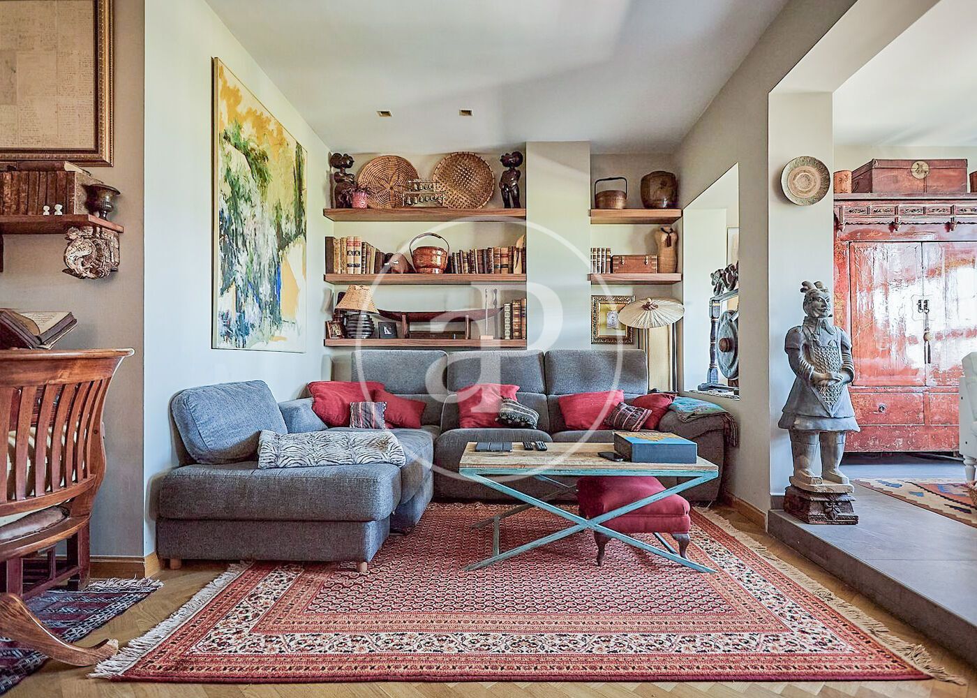 Sala d'estar de Àtic en venda en San Sebastián de los Reyes amb Aire condicionat, Calefacció i Jardí privat